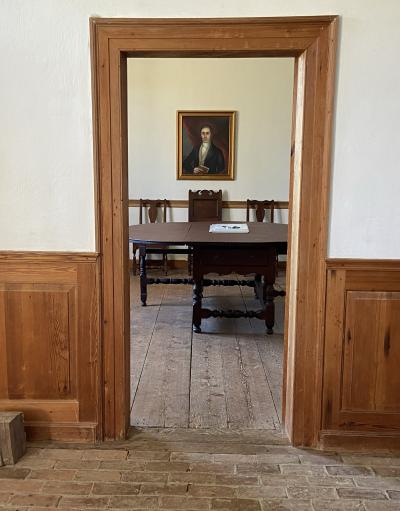 First floor hall - door to dining room