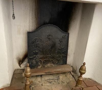 cast iron fireplace back plate